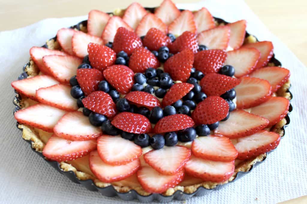 Strawberry and blueberry tart