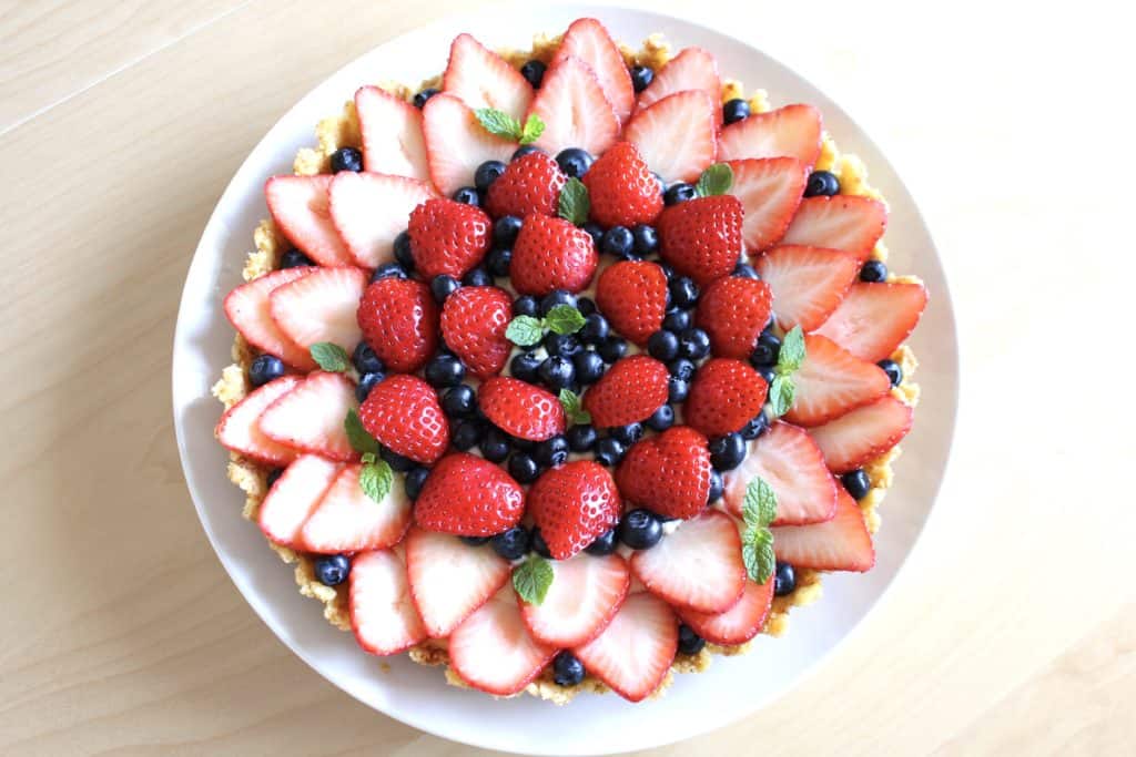 Strawberry and blueberry tart