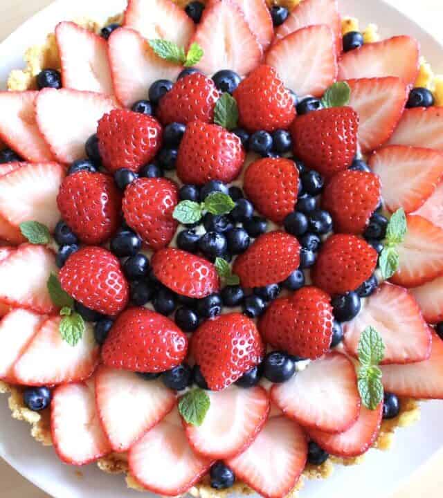 Strawberry and blueberry tart