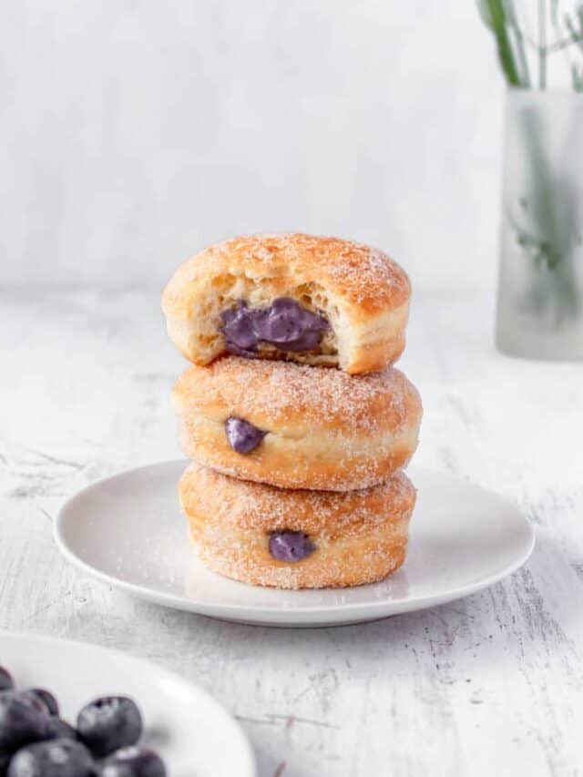 Stuffed Blueberry Donuts