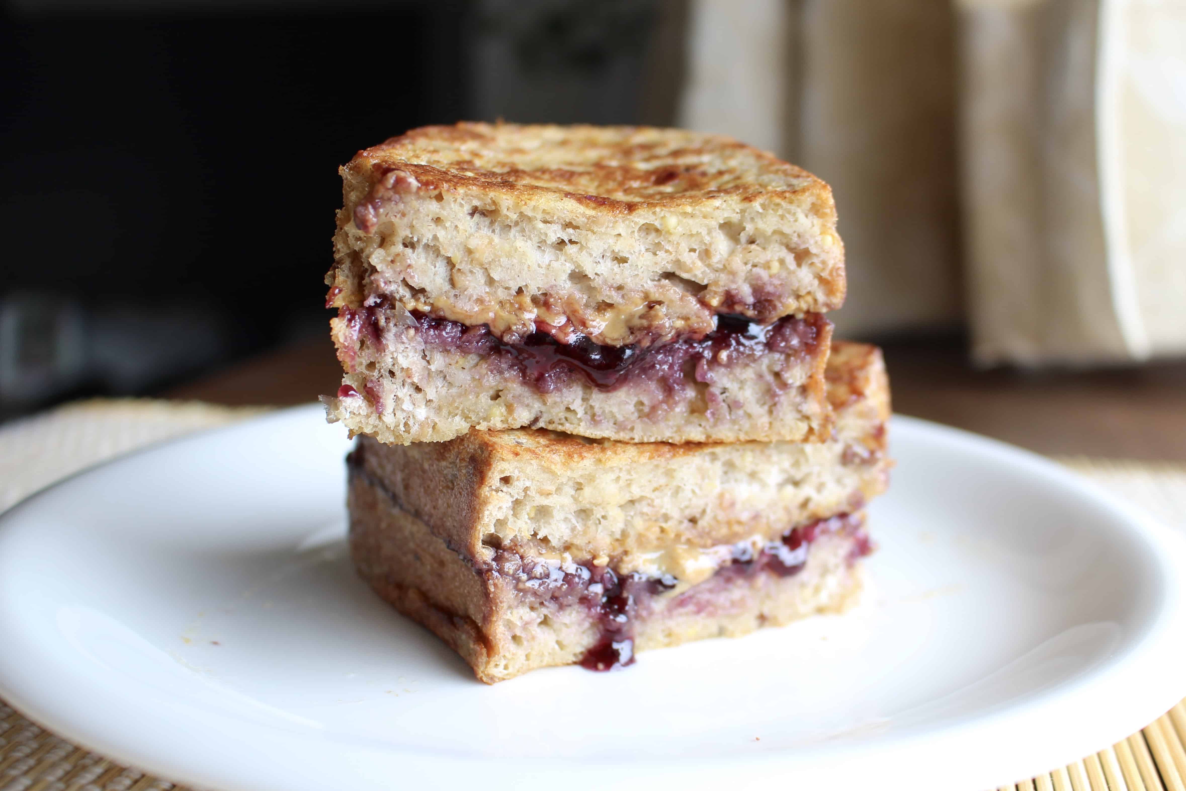 Peanut Butter and Jelly Stuffed French Toast