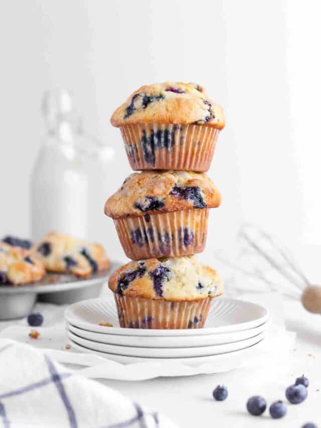 Bakery Style Blueberry Muffins
