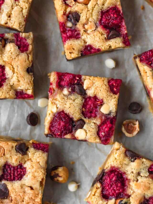 Raspberry Chocolate Chip Blondies