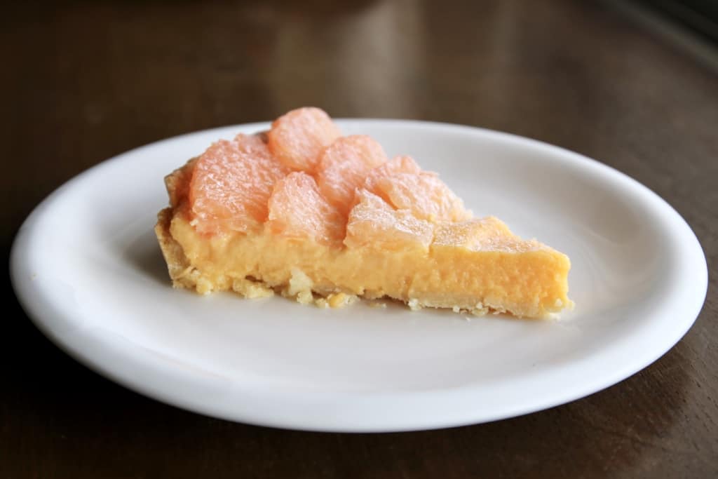 Grapefruit curd tart