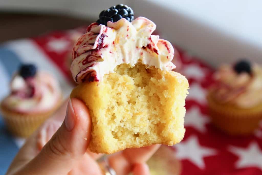 Super fluffy and moist corn cupcakes topped with corn buttercream frosting