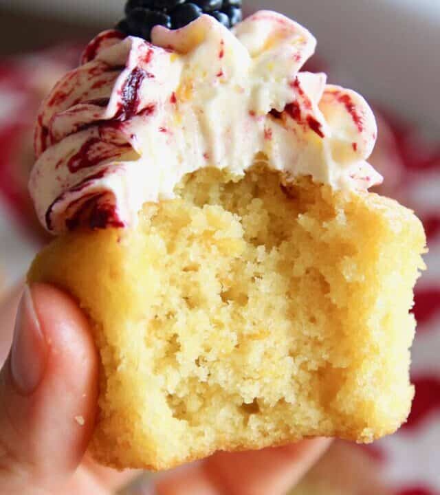 Super fluffy and moist corn cupcakes topped with corn buttercream frosting