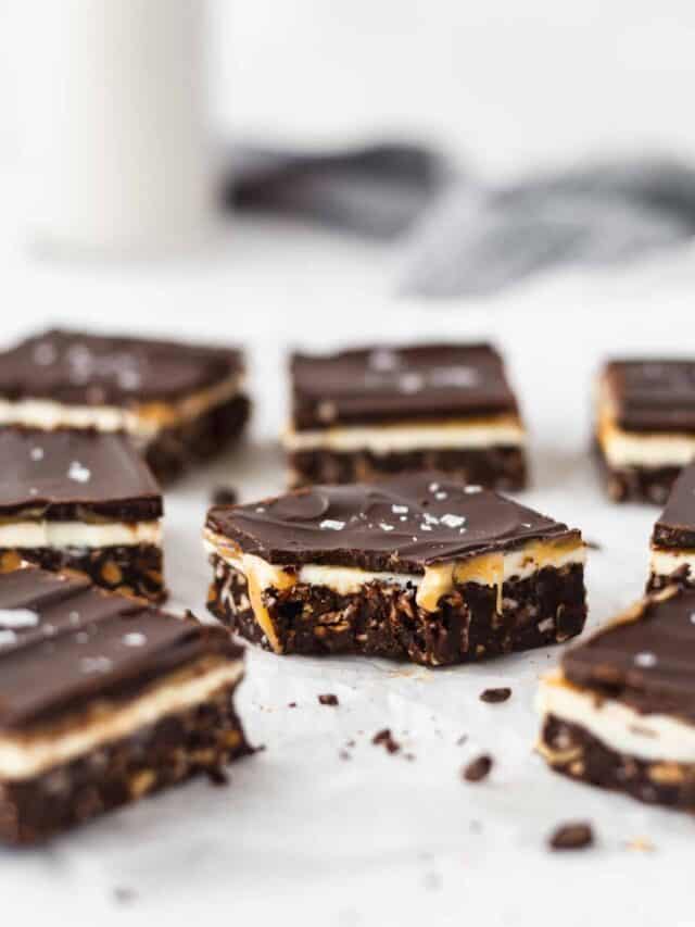 Salted Caramel Chocolate Coconut Bars