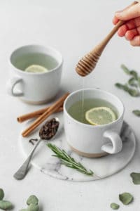 Thieves tea with honey drizzle