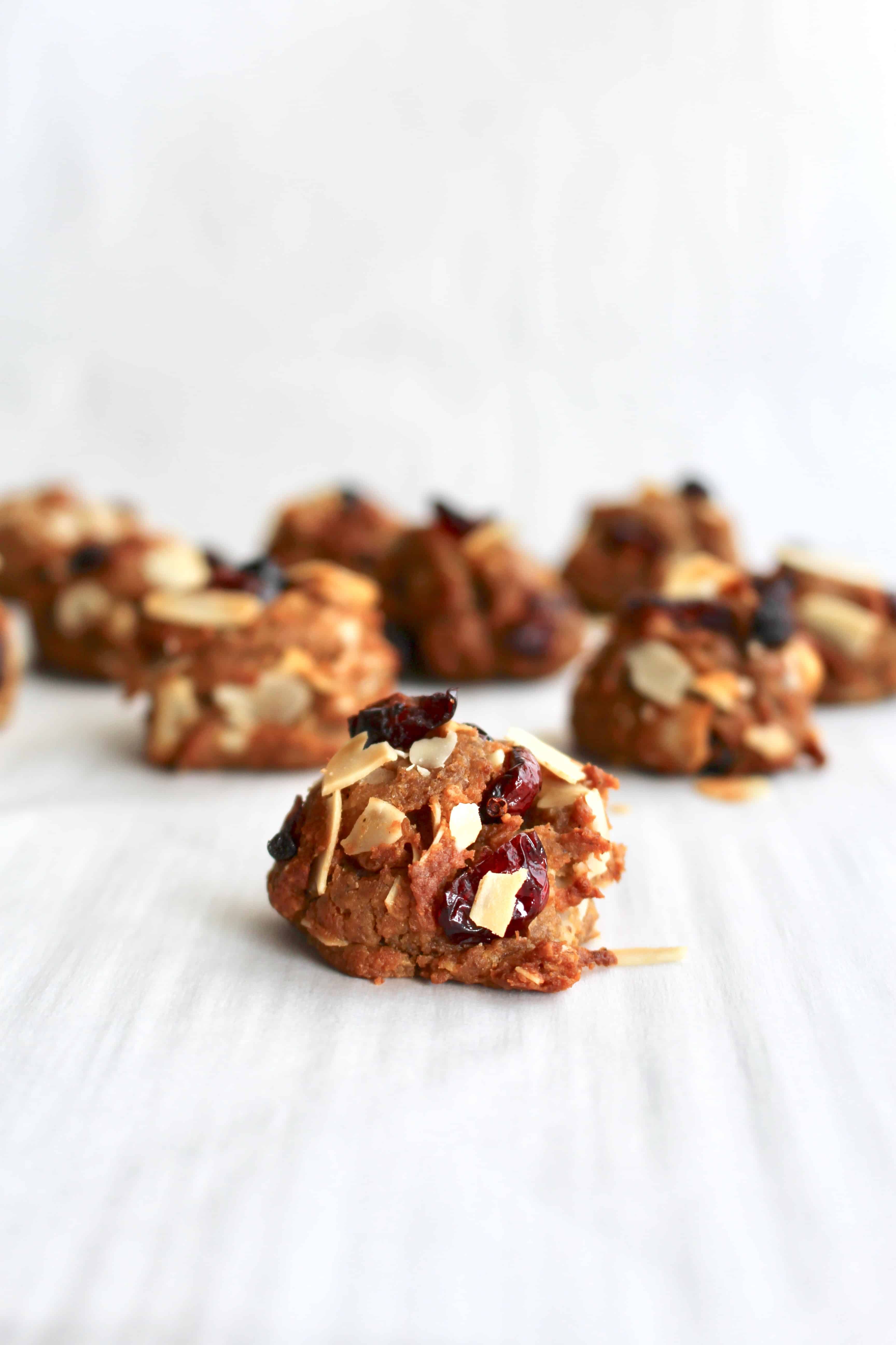 Chickpea cookies with dried cranberries