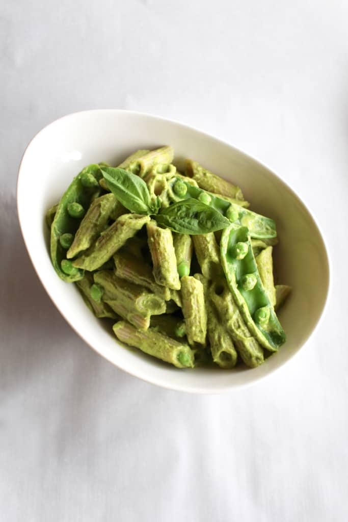 green vegan mac n cheese