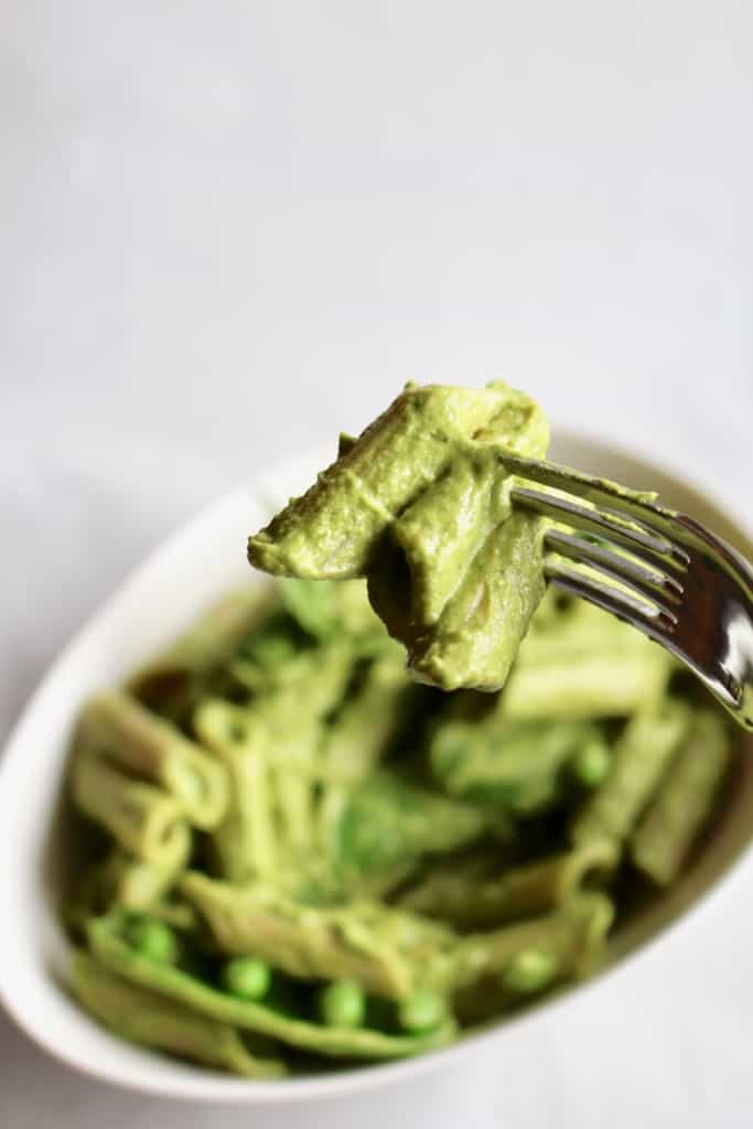 green vegan mac and cheese