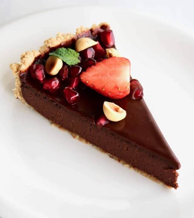 Bailey's dark chocolate tart