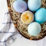 Vanilla cupcakes baked in eggshells with carrot curd