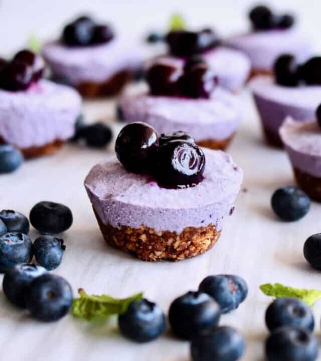 Vegan Blueberry Cheesecake Bites