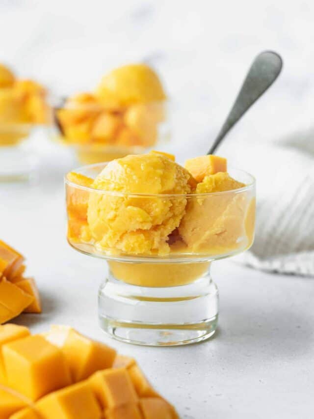 Creamy Mango Lime Sorbet