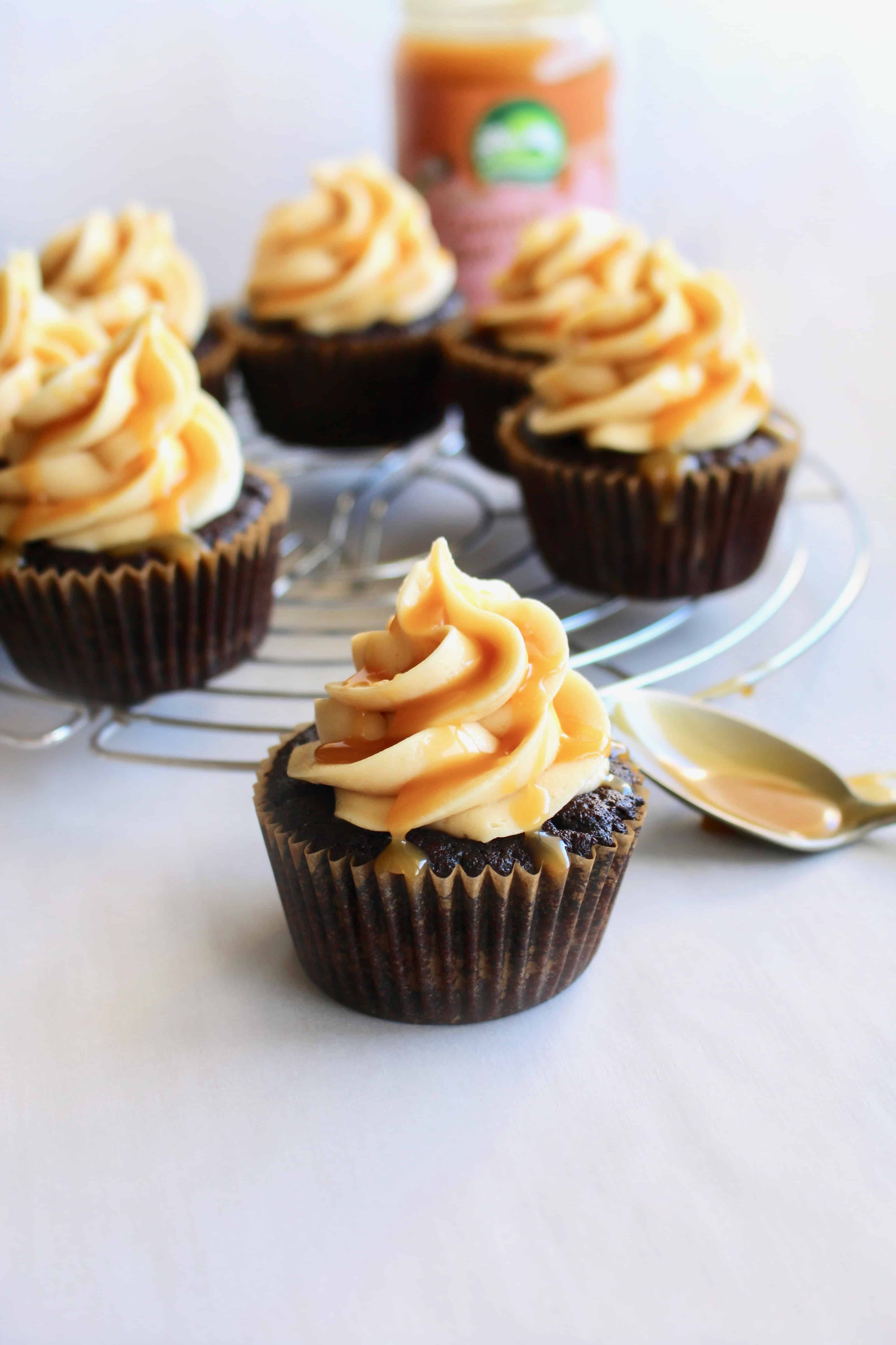 These vegan salted caramel chocolate cupcakes are some of THE BEST cupcakes I’ve ever had! I kid you not, they’re SO good y’all! The chocolate cake is SO amazingly moist, and when it’s paired with that coconut salted caramel sauce and the silky salted caramel buttercream.. OH MY GOODNESS! They’re perfect for birthdays, parties, or just to satisfy a craving. Head on over to my website and get the recipe! #vegan #saltedcaramel #chocolate #cupcakes #chocolatecupcakes #moist #veganbaking #cake #chocolatecake #flaxseed #coconutmilk #coconutcaramel #buttercream #veganbuttercream #frosting #coconut