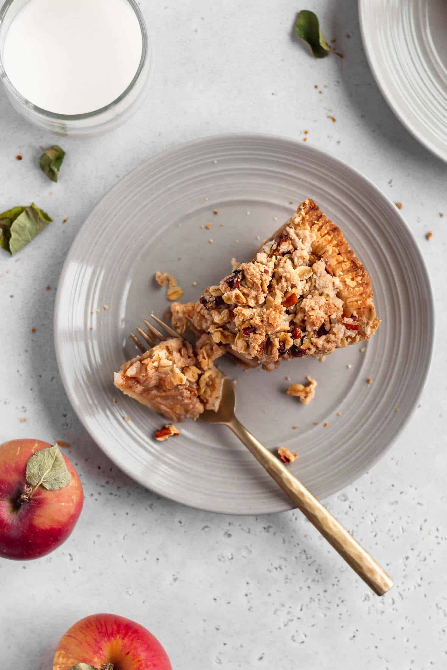 A slice of gluten-free Dutch apple pie