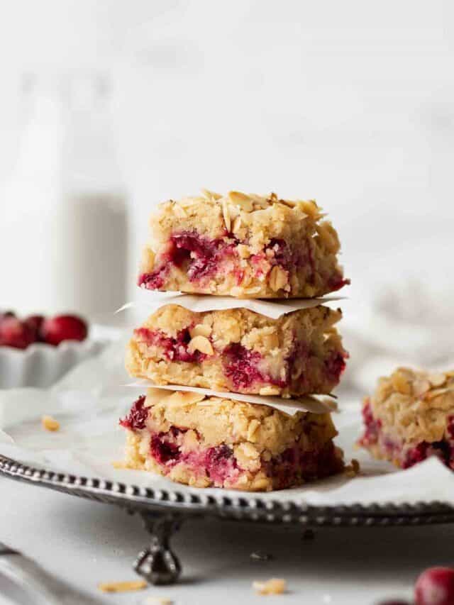 Layered Cranberry Oat Bars