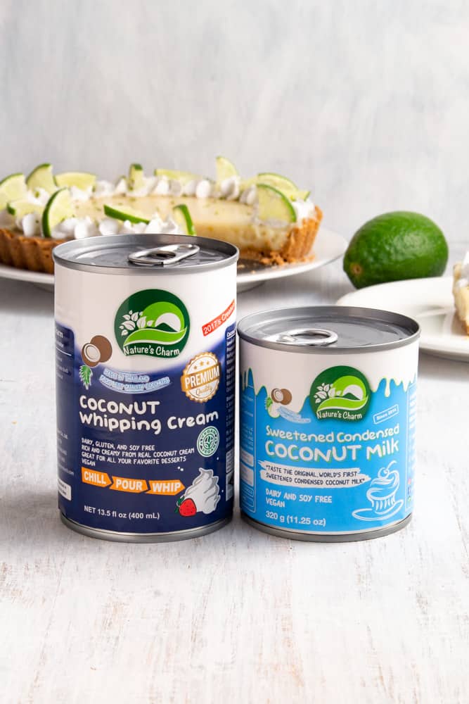 Sweetened condensed coconut milk and coconut whipping cream are my favorite vegan ingredients in a dessert!