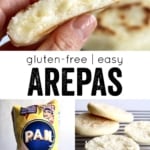 Pinterest image of arepas.