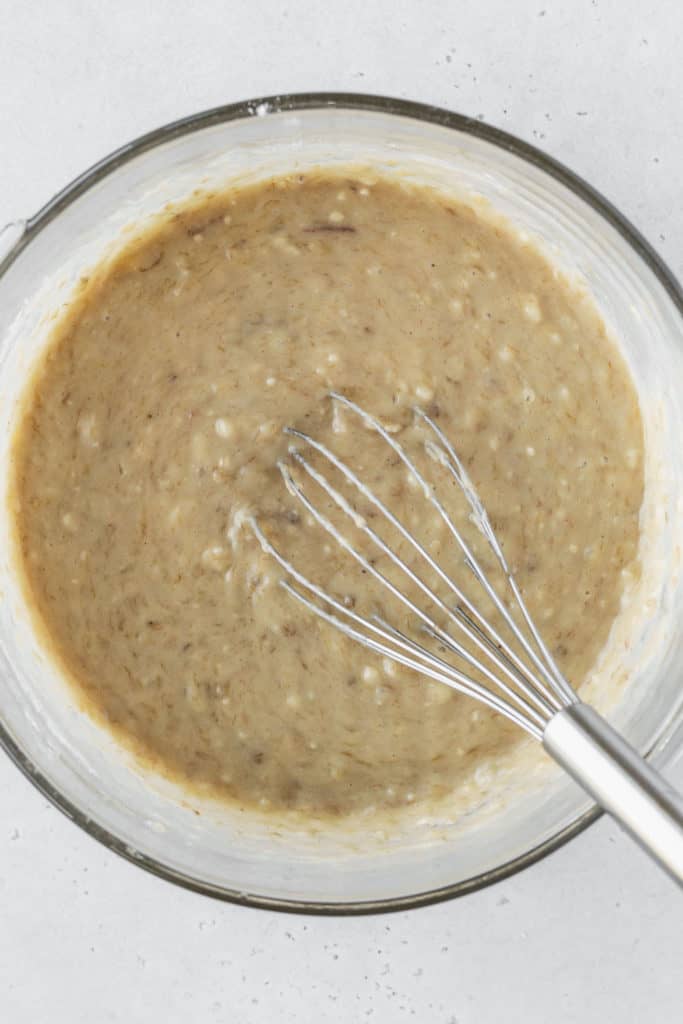 Banana cupcake batter.