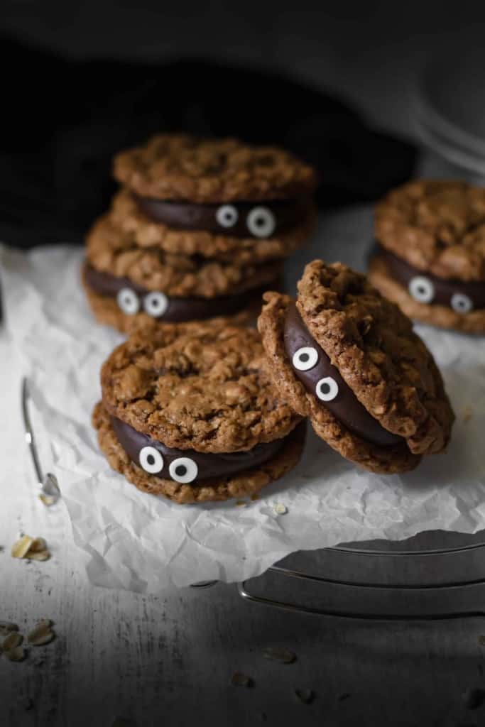 Halloween cookies that are easy to make, aren’t stuffed with food coloring, and absolutely delicious! Perfect for any Halloween Party! #halloweendessert #halloweencookies #halloweentreats #spooky #monstercookies