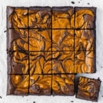 SUPER fudgy brownies with creamy pumpkin cheesecake for when you can’t decide between chocolate and pumpkin for dessert!
