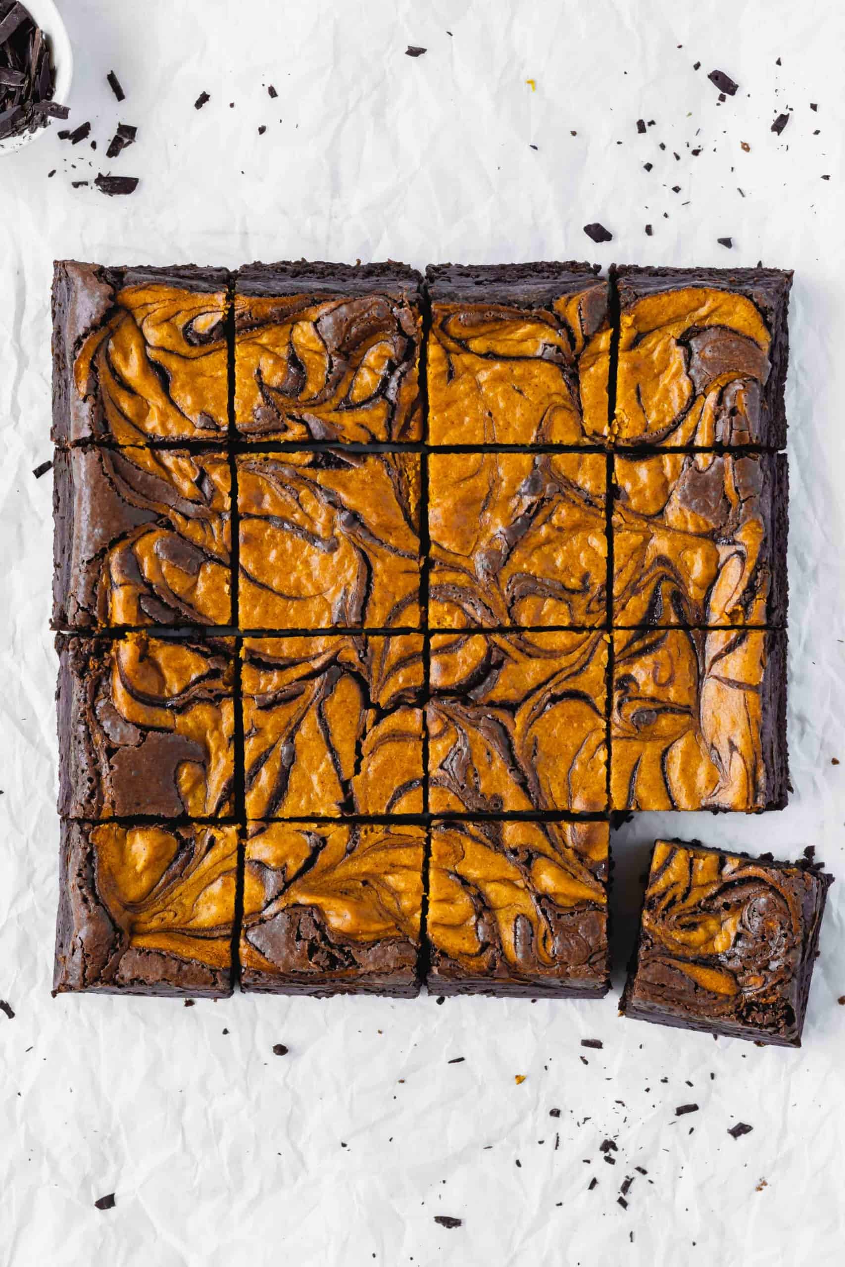 SUPER fudgy brownies with creamy pumpkin cheesecake for when you can’t decide between chocolate and pumpkin for dessert!