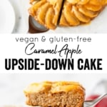 Pinterest image of vegan apple cake.