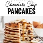 Banana chocolate chip pancakes