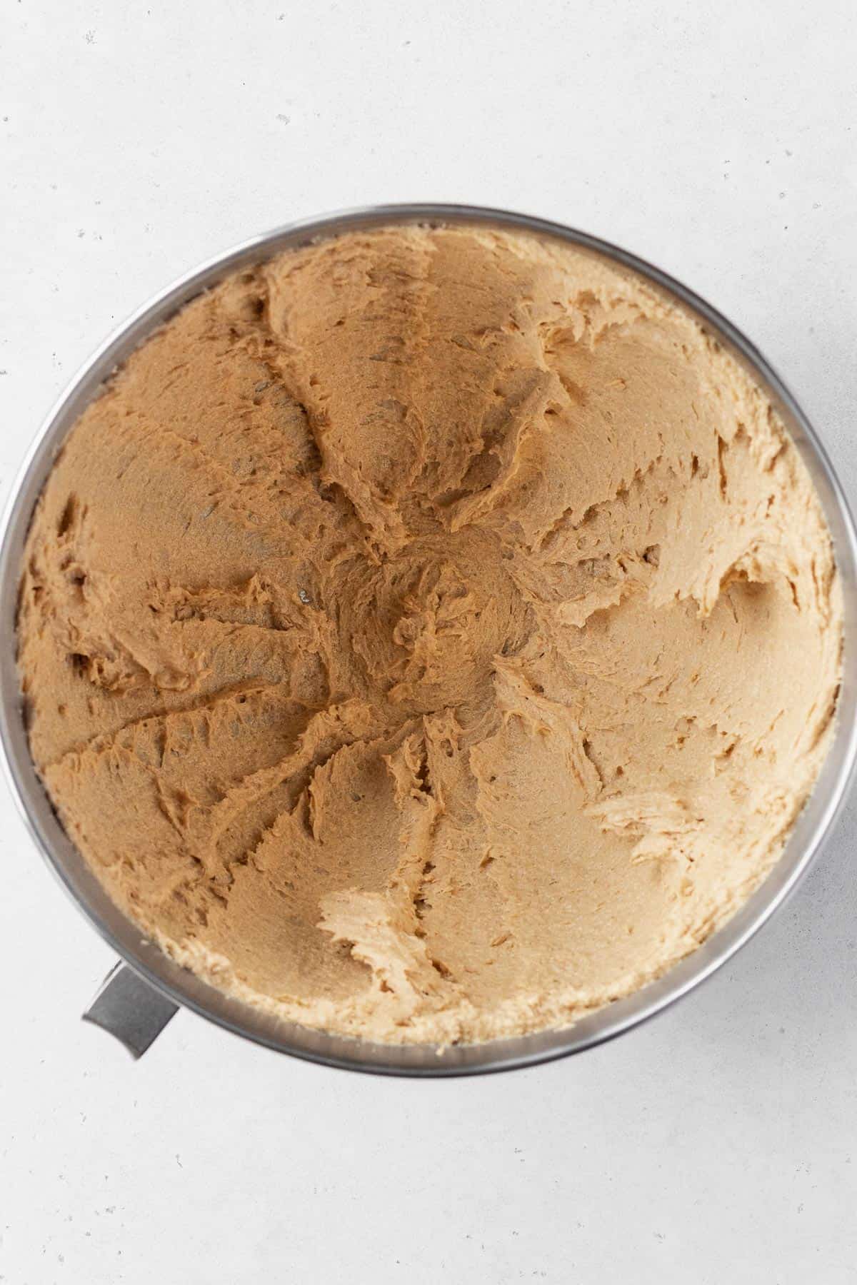 creamed butter and sugar.