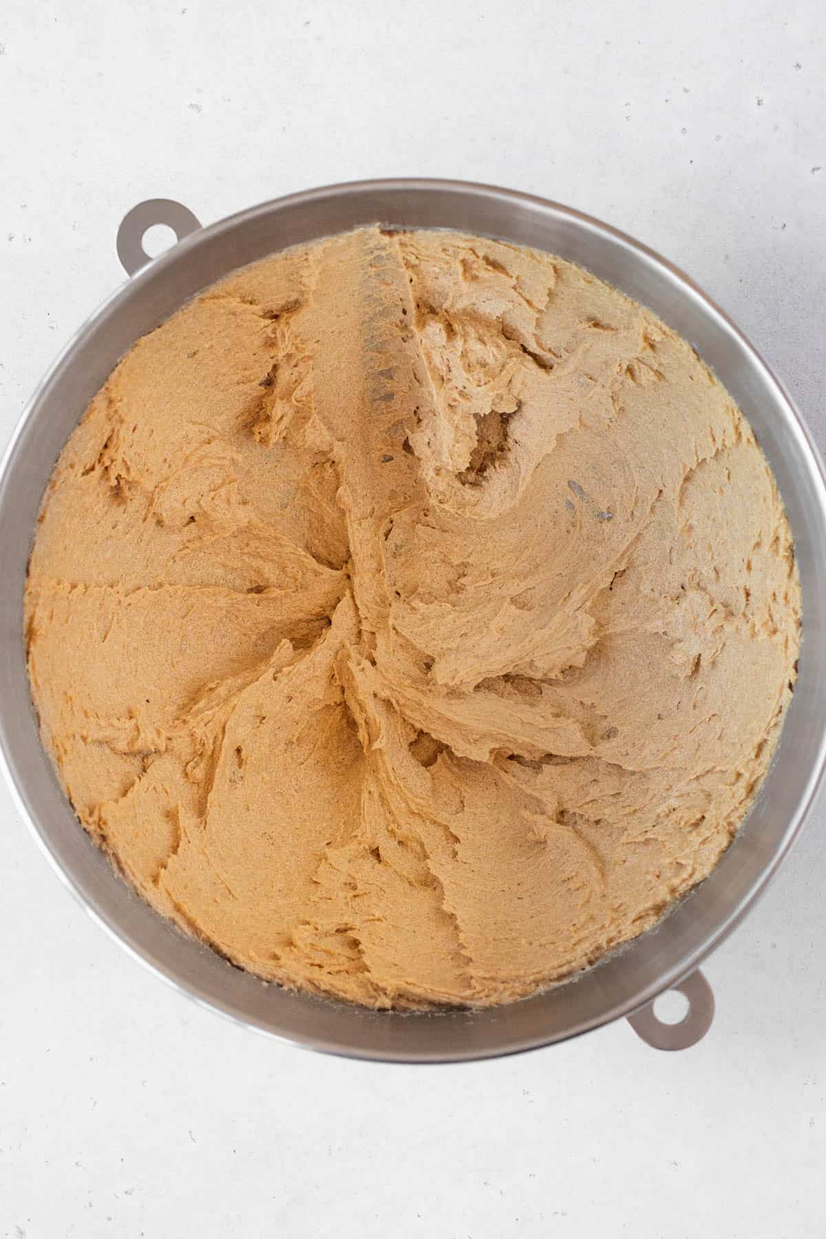 Butter and brown sugar creamed together until light and fluffy.