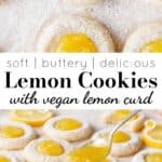 Vegan lemon cookies with lemon curd