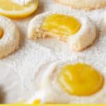 A bitten lemon thumbprint cookie