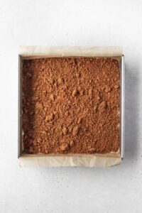Cinnamon sugar filling added on top of first layer of batter.