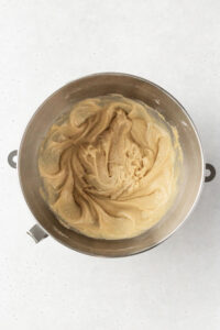 Coffee cake batter after combining wet and dry ingredients.