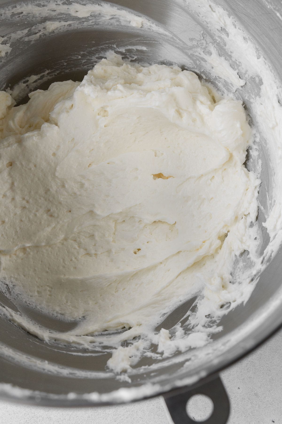 vegan cream cheese frosting after adding remaining ingredients.