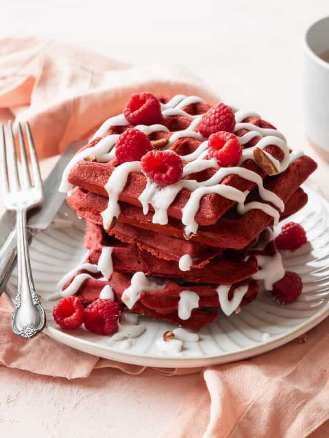 Simple Red Velvet Waffles