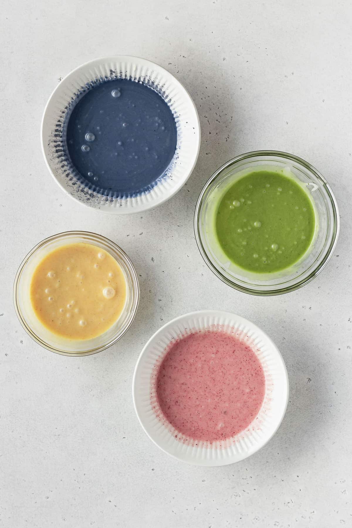 Vegan glaze in a glass bowls.