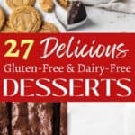 Long vertical pin of gluten-free dairy-free desserts.