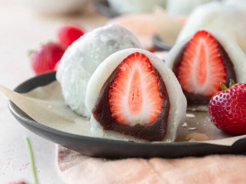 Strawberry Mochi (Ichigo Daifuku) - Little Curly Kitchen